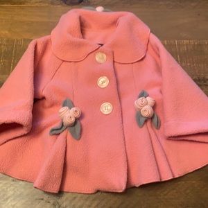 Mack & Co pink girl’s pea coat size 12 months